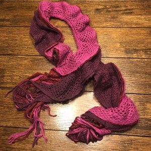 Purple ombré winter scarf